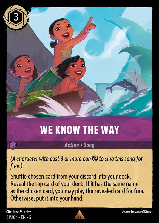 We Know The Way - 61/204 - Rare - Shimmering Skies - Disney Lorcana