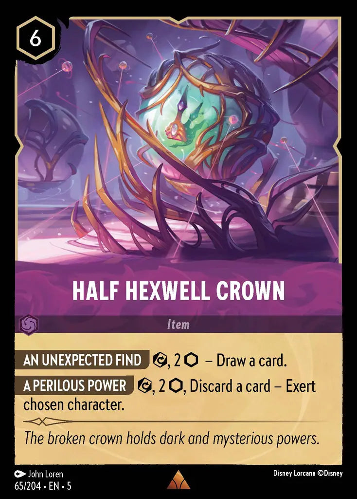Half Hexwell Crown - 65/204 - Rare - Shimmering Skies - Disney Lorcana