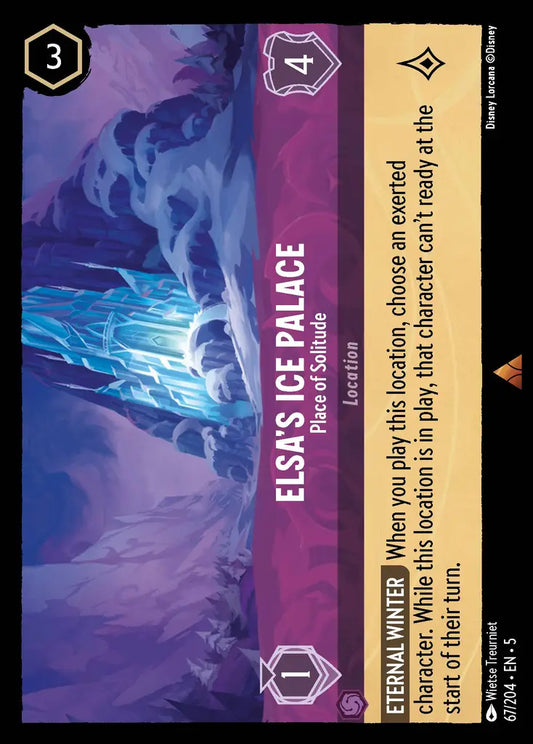 Elsa's Ice Palace - Place of Solitude - 67/204 - Rare - Shimmering Skies - Disney Lorcana