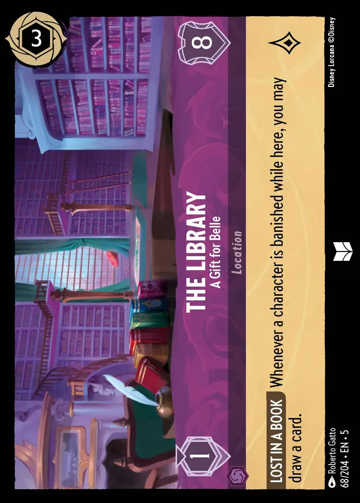 The Library - A Gift for Belle - 68/204 - Uncommon - Shimmering Skies - Disney Lorcana