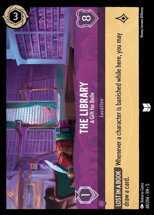 The Library - A Gift for Belle - 68/204 - Uncommon - Shimmering Skies - Disney Lorcana
