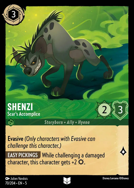Shenzi - Scar's Accomplice - 70/204 - Uncommon - Shimmering Skies - Disney Lorcana