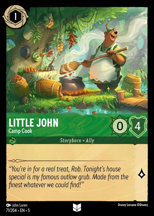 Little John - Camp Cook - 71/204 - Uncommon - Shimmering Skies - Disney Lorcana
