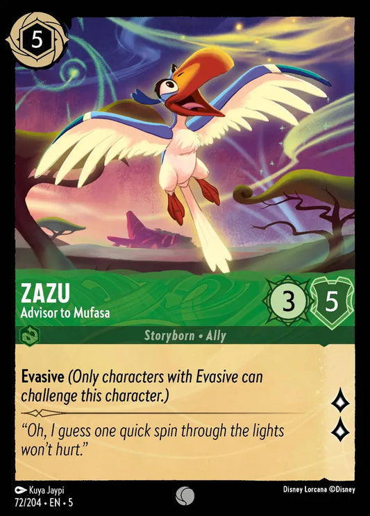 Zazu - Advisor to Mufasa - 72/204 - Common - Shimmering Skies - Disney Lorcana