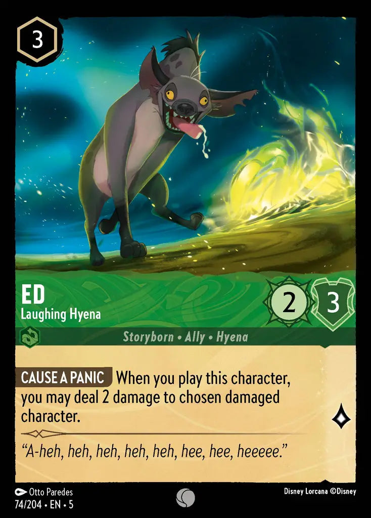 Ed - Laughing Hyena - 74/204 - Common - Shimmering Skies - Disney Lorcana