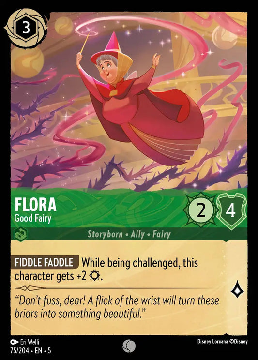 Flora - Good Fairy - 75/204 - Common - Shimmering Skies - Disney Lorcana