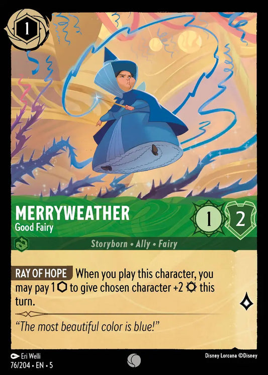 Merryweather - Good Fairy - 76/204 - Common - Shimmering Skies - Disney Lorcana