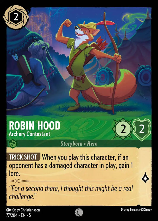 Robin Hood - Archery Contestant - 77/204 - Common - Shimmering Skies - Disney Lorcana