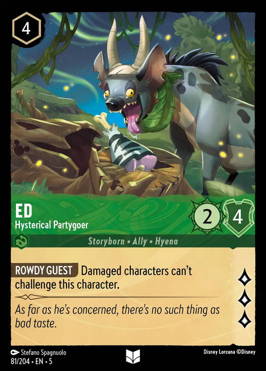 Ed - Hysterical Partygoer - 81/204 - Uncommon - Shimmering Skies - Disney Lorcana