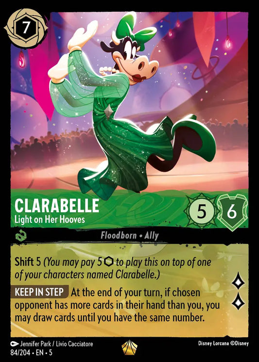 Clarabelle - Light on Her Hooves - 84/204 - Legendary - Shimmering Skies - Disney Lorcana