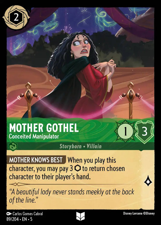 Mother Gothel - Conceited Manipulator - 89/204 - Uncommon - Shimmering Skies - Disney Lorcana