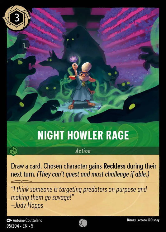 Night Howler Rage - 95/204 - Common - Shimmering Skies - Disney Lorcana