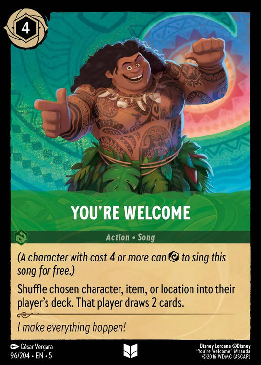 You're Welcome - 96/204 - Uncommon - Shimmering Skies - Disney Lorcana