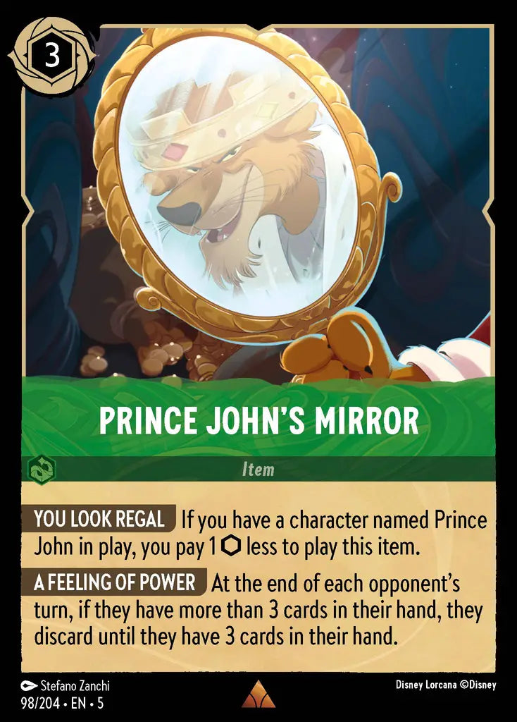 Prince John's Mirror - 98/204 - Rare - Shimmering Skies - Disney Lorcana