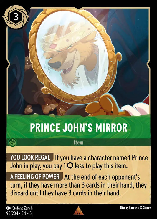 Prince John's Mirror - 98/204 - Rare - Shimmering Skies - Disney Lorcana
