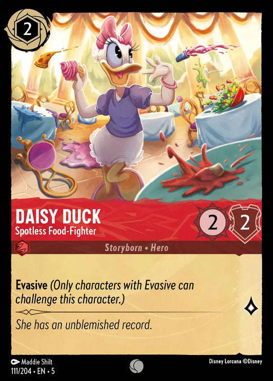 Daisy Duck - Spotless Food-Fighter - 111/204 - Common - Shimmering Skies - Disney Lorcana
