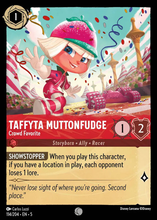 Taffyta Muttonfudge - Crowd Favorite - 114/204 - Common - Shimmering Skies - Disney Lorcana
