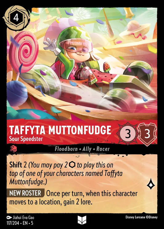 Taffyta Muttonfudge - Sour Speedster - 117/204 - Uncommon - Shimmering Skies - Disney Lorcana