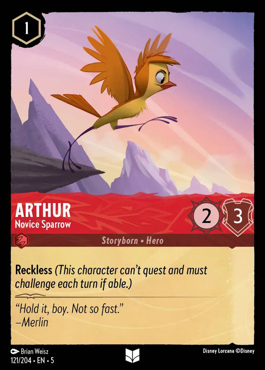 Arthur - Novice Sparrow - 121/204 - Uncommon - Shimmering Skies - Disney Lorcana