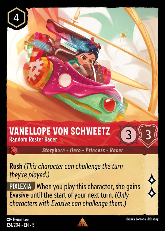 Vanellope von Schweetz - Random Roster Racer - 124/204 - Rare - Shimmering Skies - Disney Lorcana