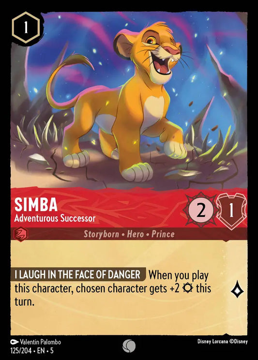 Simba - Adventurous Successor - 125/204 - Common - Shimmering Skies - Disney Lorcana