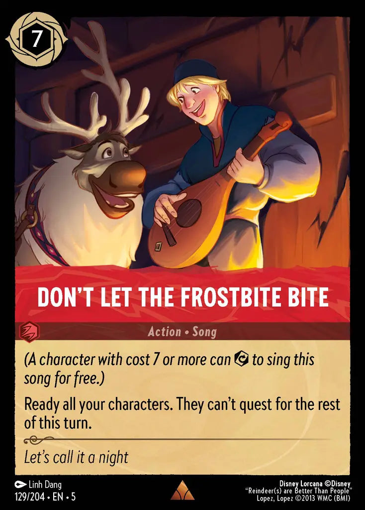 Don't Let The Frostbite Bite - 129/204 - Rare - Shimmering Skies - Disney Lorcana