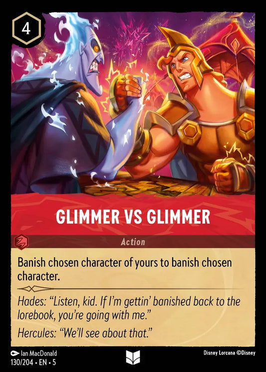 Glimmer vs Glimmer - 130/204 - Uncommon - Shimmering Skies - Disney Lorcana