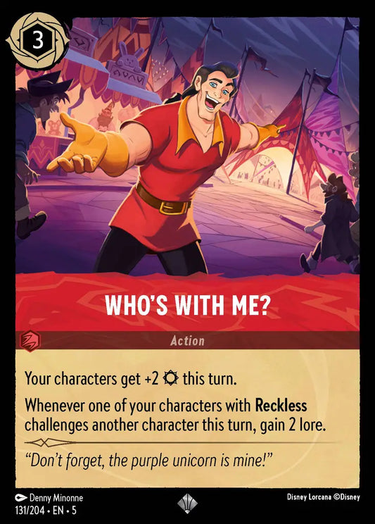 Who's With Me? - 131/204 - Super Rare - Shimmering Skies - Disney Lorcana