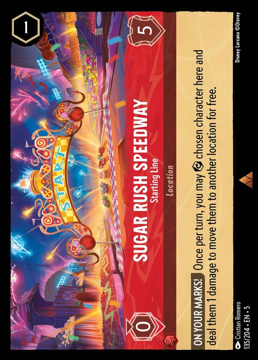Sugar Rush Speedway - Starting Line - 135/204 - Rare - Shimmering Skies - Disney Lorcana