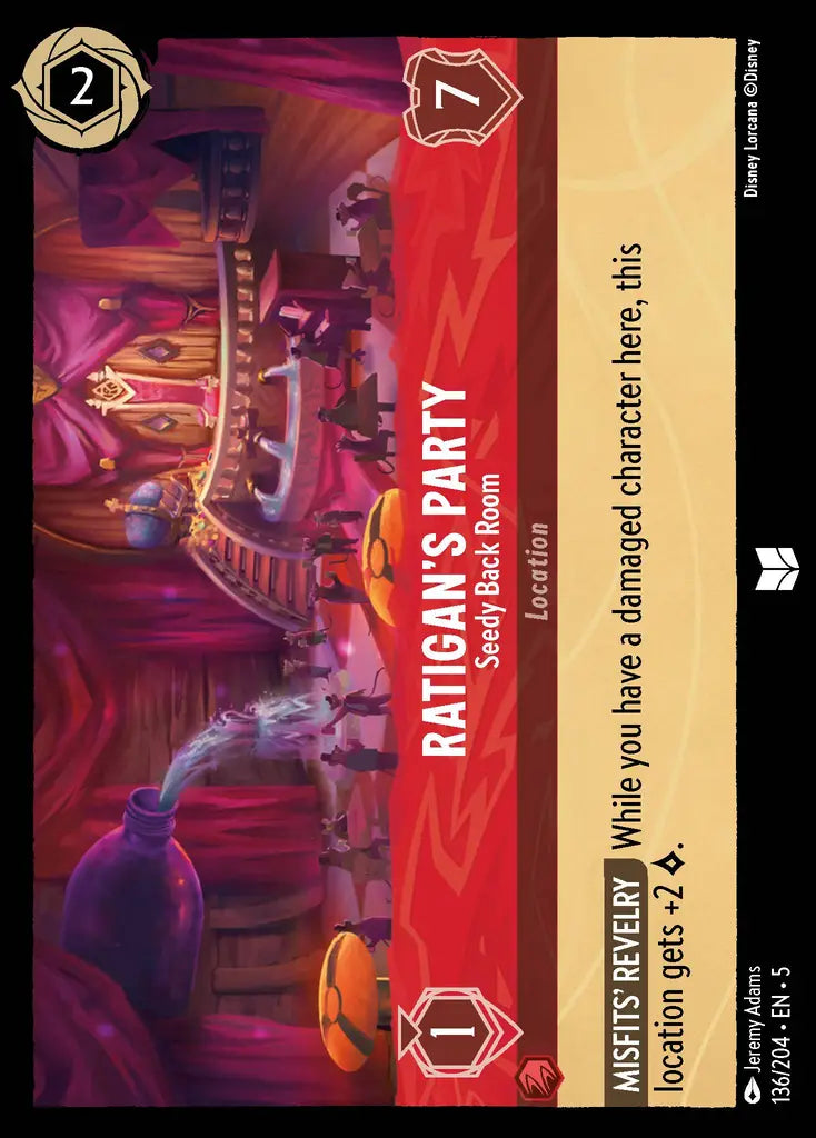 Ratigan's Party - Seedy Back Room - 136/204 - Uncommon - Shimmering Skies - Disney Lorcana