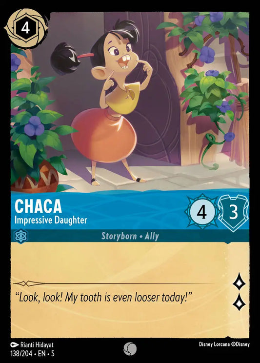 Chaca - Impressive Daughter - 138/204 - Common - Shimmering Skies - Disney Lorcana