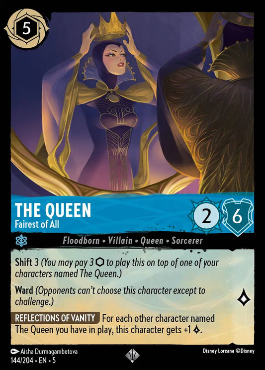 The Queen - Fairest Of All - 144/204 - Super Rare - Shimmering Skies - Disney Lorcana