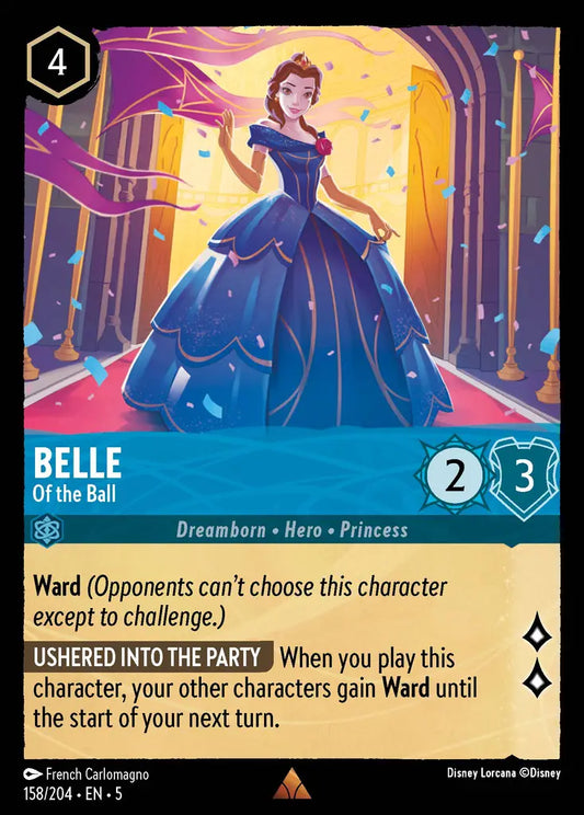Belle - Of the Ball - 158/204 - Rare - Shimmering Skies - Disney Lorcana