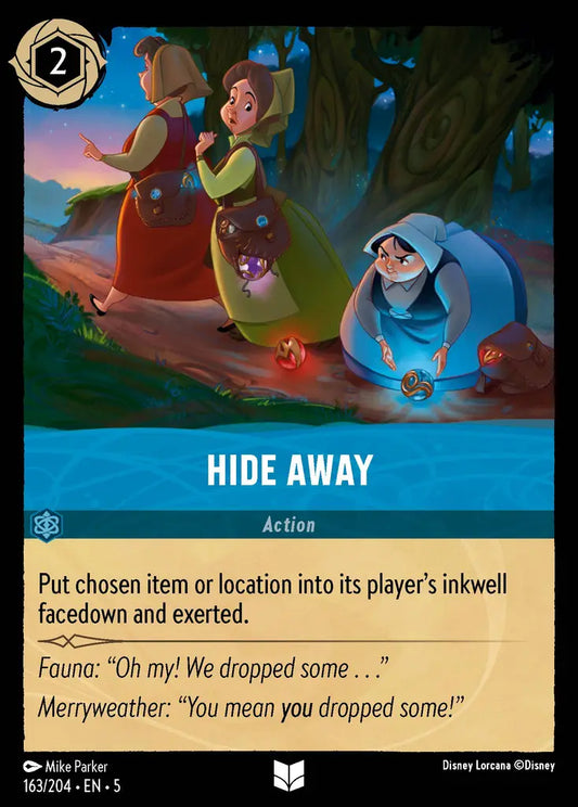 Hide Away - 163/204 - Uncommon - Shimmering Skies - Disney Lorcana