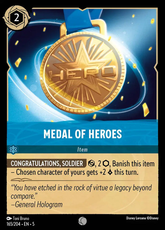 Medal of Heroes - 165/204 - Common - Shimmering Skies - Disney Lorcana