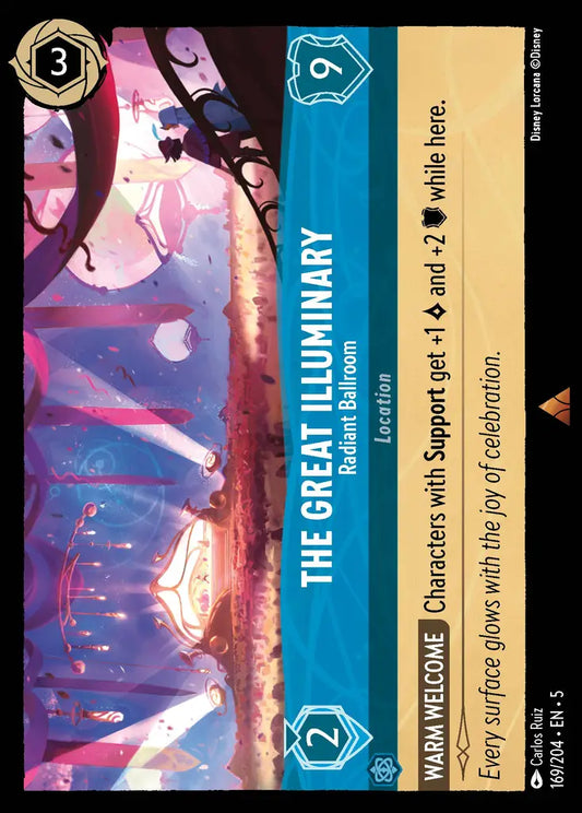 The Great Illuminary - Radiant Ballroom - 169/204 - Rare - Shimmering Skies - Disney Lorcana