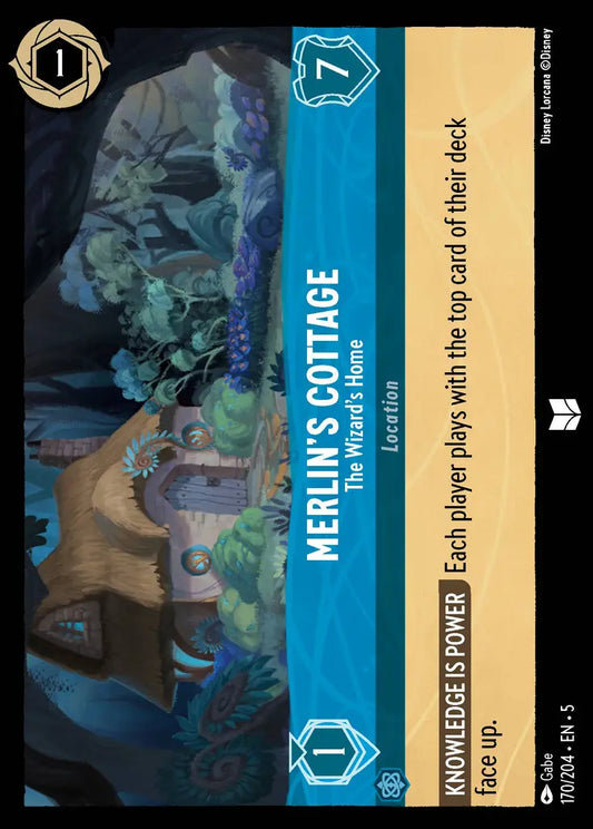 Merlin's Cottage - The Wizard's Home - 170/204 - Uncommon - Shimmering Skies - Disney Lorcana