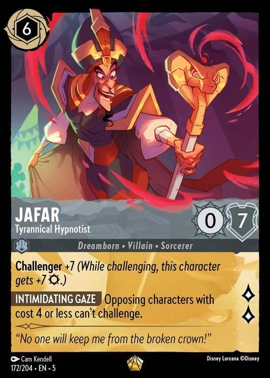 Jafar - Tyrannical Hypnotist - 172/204 - Legendary - Shimmering Skies - Disney Lorcana