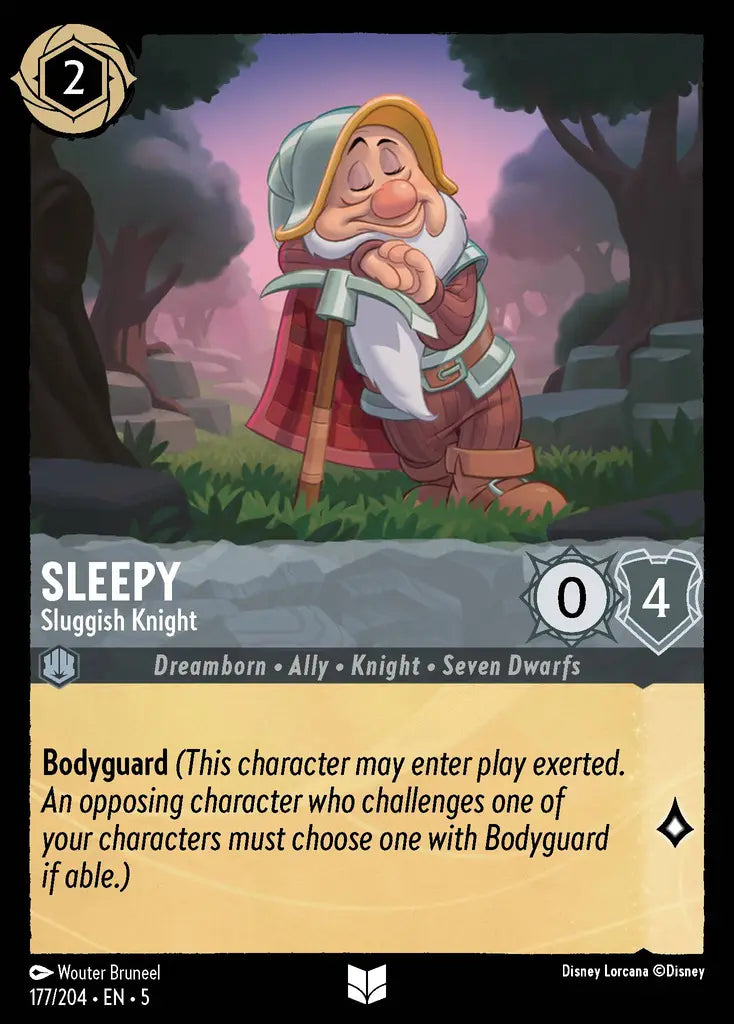 Sleepy - Sluggish Knight - 177/204 - Uncommon - Shimmering Skies - Disney Lorcana