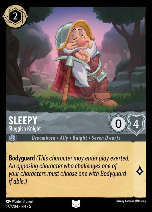 Sleepy - Sluggish Knight - 177/204 - Uncommon - Shimmering Skies - Disney Lorcana