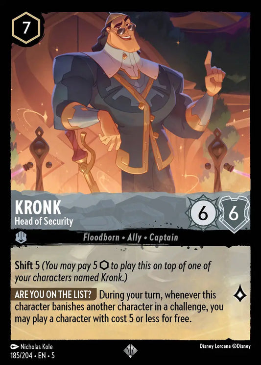 Kronk - Head of Security - 185/204 - Super Rare - Shimmering Skies - Disney Lorcana
