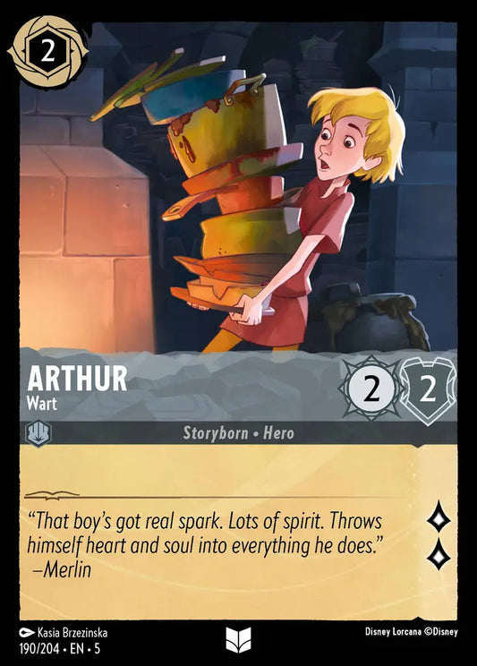 Arthur - Wart - 190/204 - Uncommon - Shimmering Skies - Disney Lorcana