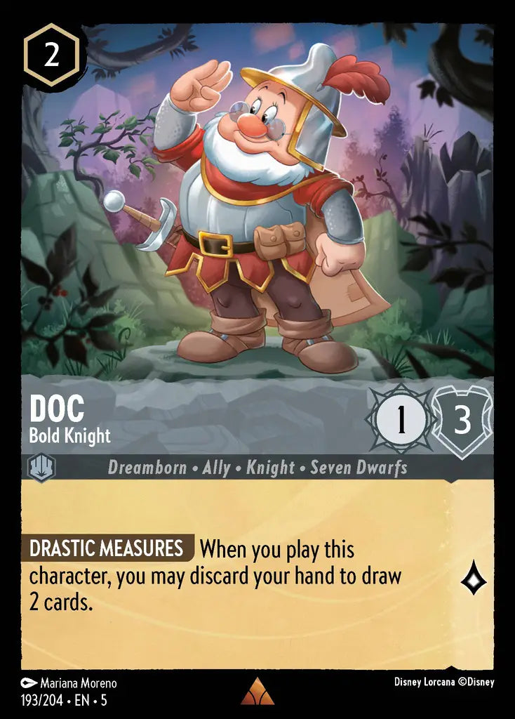 Doc - Bold Knight - 193/204 - Rare - Shimmering Skies - Disney Lorcana