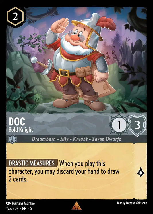 Doc - Bold Knight - 193/204 - Rare - Shimmering Skies - Disney Lorcana