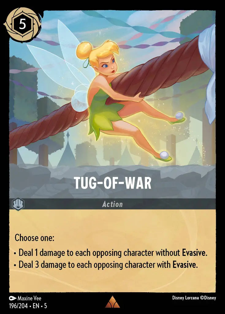Tug-of-War - 196/204 - Rare - Shimmering Skies - Disney Lorcana