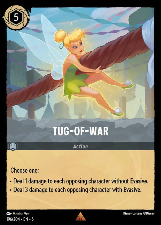 Tug-of-War - 196/204 - Rare - Shimmering Skies - Disney Lorcana