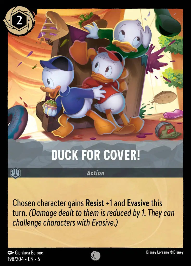 Duck for Cover! - 198/204 - Common - Shimmering Skies - Disney Lorcana
