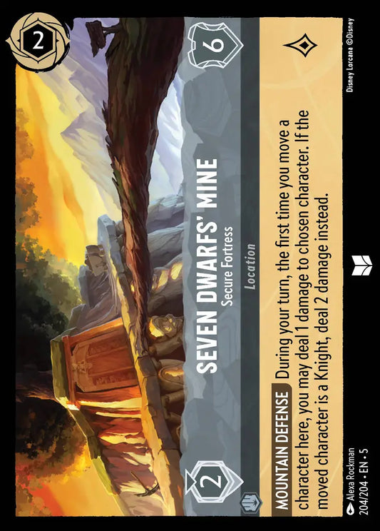Seven Dwarfs' Mine - Secure Fortress - 204/204 - Uncommon - Shimmering Skies - Disney Lorcana