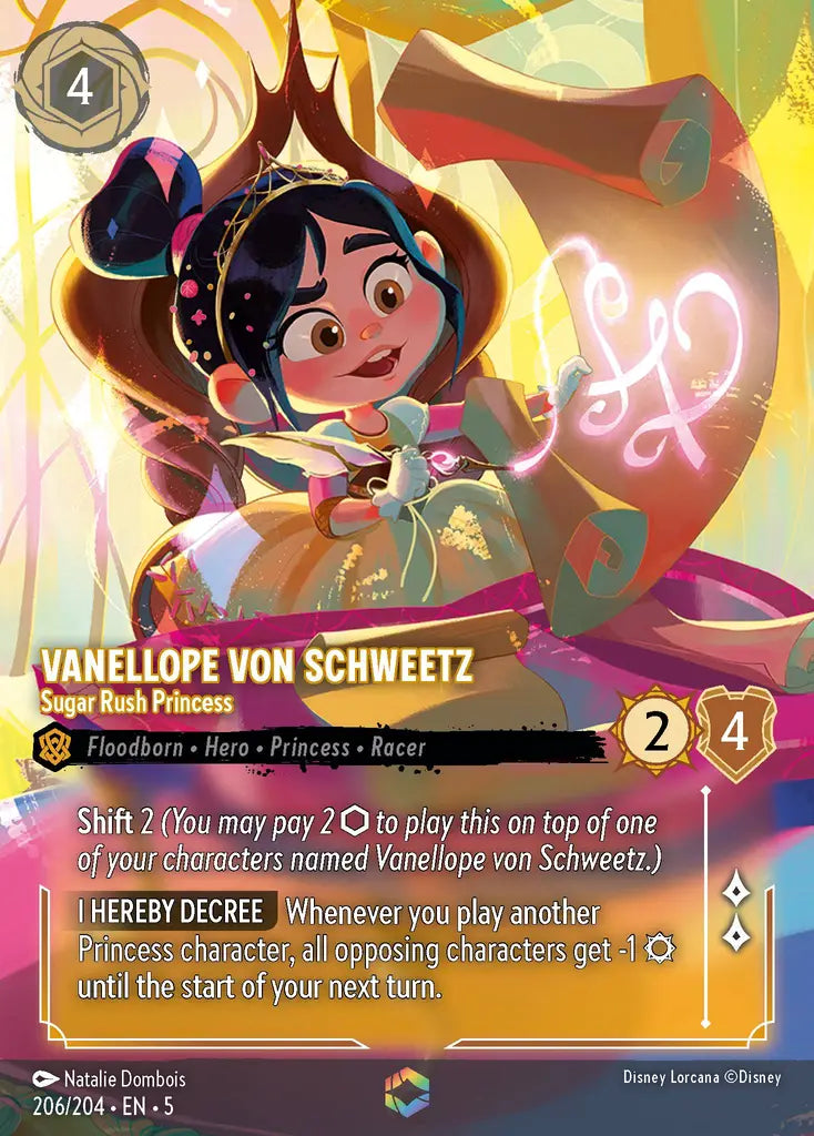 Vanellope von Schweetz - Sugar Rush Princess - 206/204 - Enchanted - Shimmering Skies - Disney Lorcana