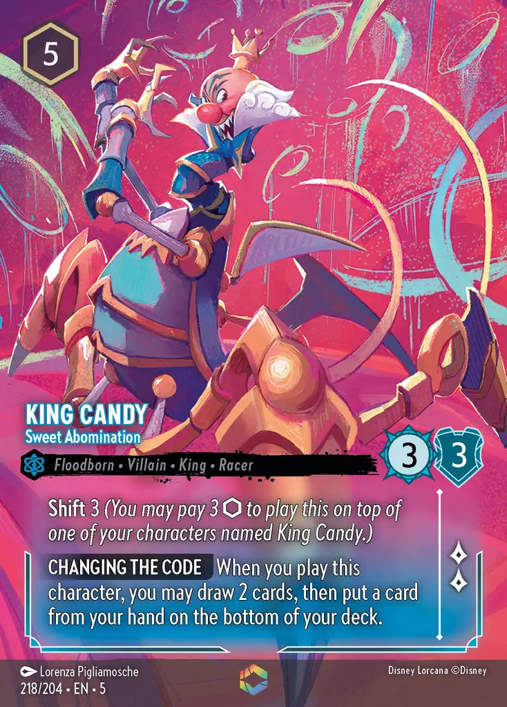 King Candy - Sweet Abomination - 218/204 - Enchanted - Shimmering Skies - Disney Lorcana